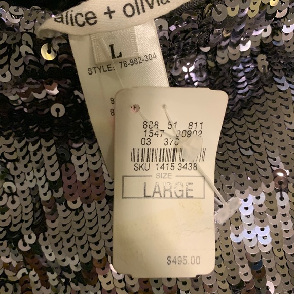 Gunmetal Sequin Alice & Olivia Dress - Picture 5 of 5